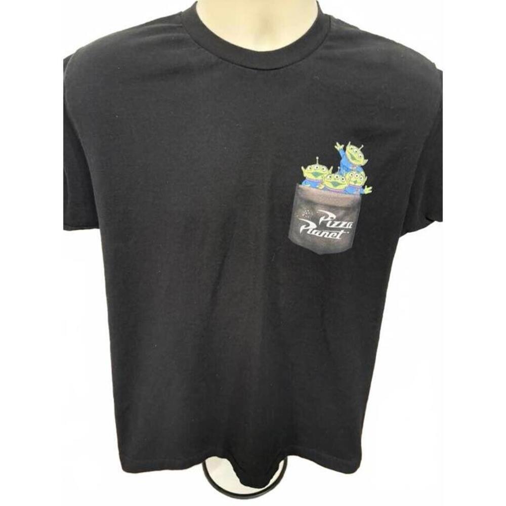 TULEX‎ PIZZA PLANET T SHIRT LARGE DISNEY PIXAR BLACK